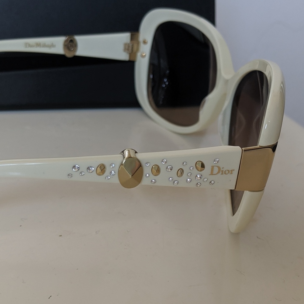 Dior white sunglasses
